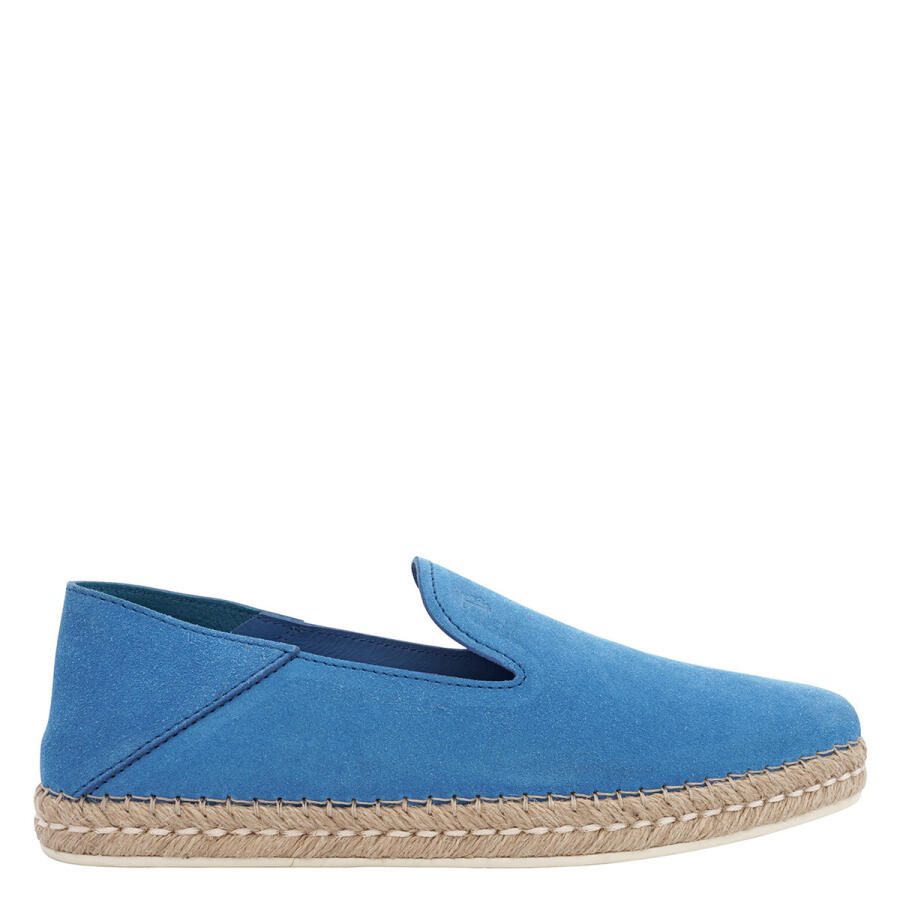 Tods Mens Bluette Light Suede Slip-On Espadrilles Cover