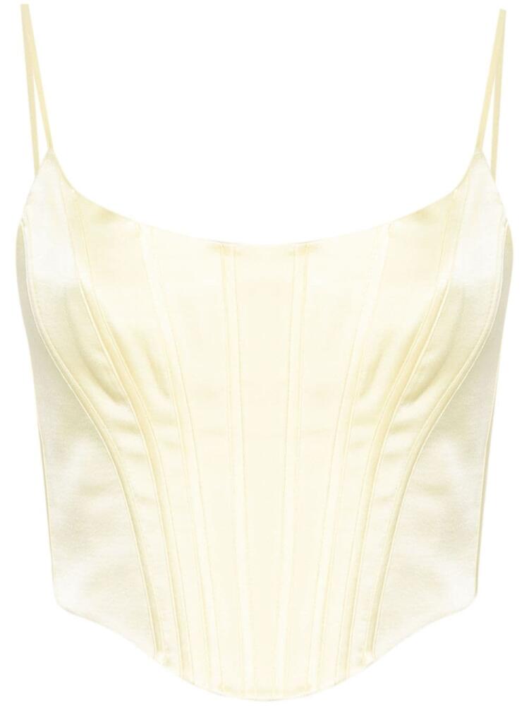 ZIMMERMANN silk corset top - Yellow Cover