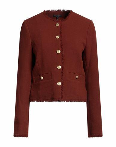 Rag & Bone Woman Jacket Brown Virgin Wool Cover