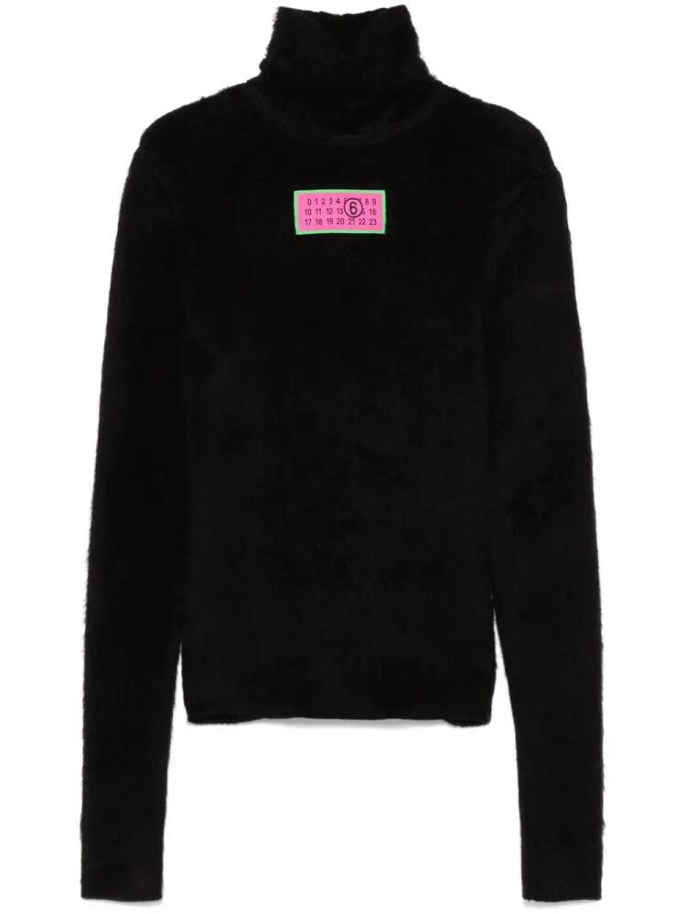 MM6 Maison Margiela numbers-motif sweater - Black Cover