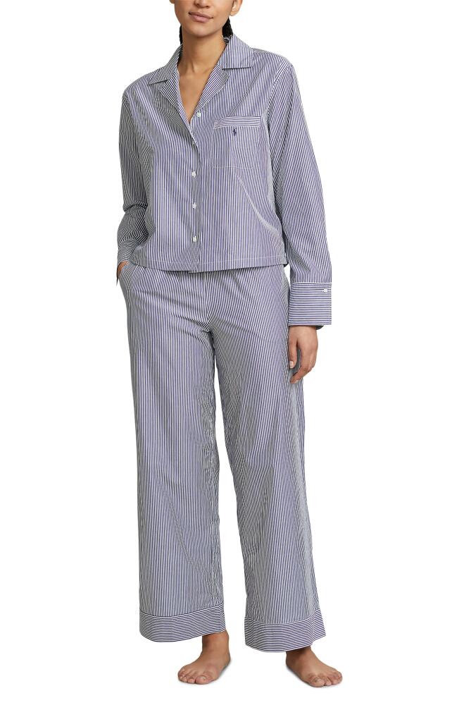 Polo Ralph Lauren Cotton Poplin Pajamas in Purple Stripes Cover