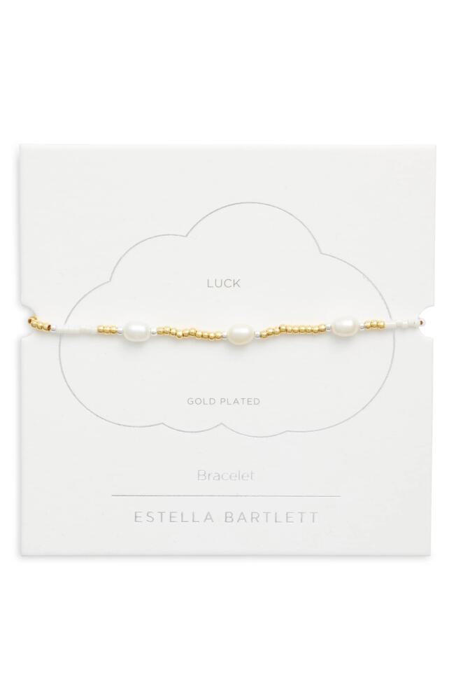 Estella Bartlett Amelia Pearl Station Slider Bracelet in Gold Cover