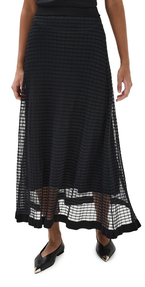 Cecilie Bahnsen Gemma Skirt Matisse Sheer Grid Black Black Cover