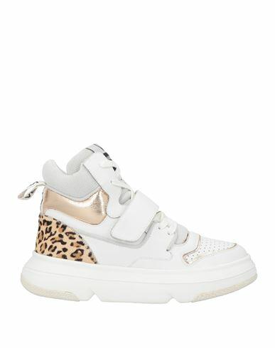 Emanuélle Vee Woman Sneakers White Leather, Textile fibers Cover