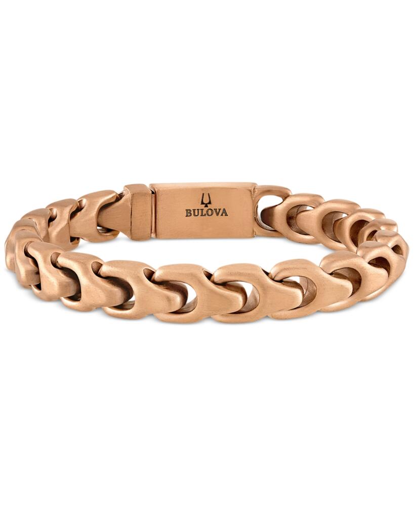 Bulova Rose Gold-Tone Ip Stainless Steel Link Bracelet - Rose Gold Tone Cover