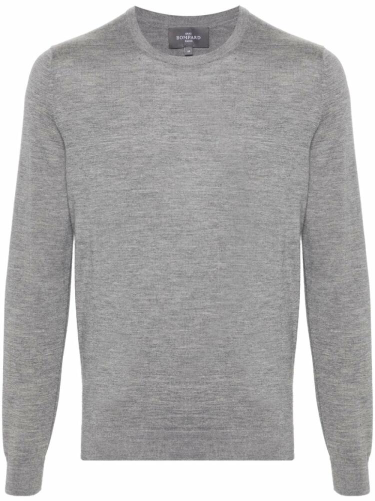 Eric Bompard round-neck fine-knit sweater - Grey Cover