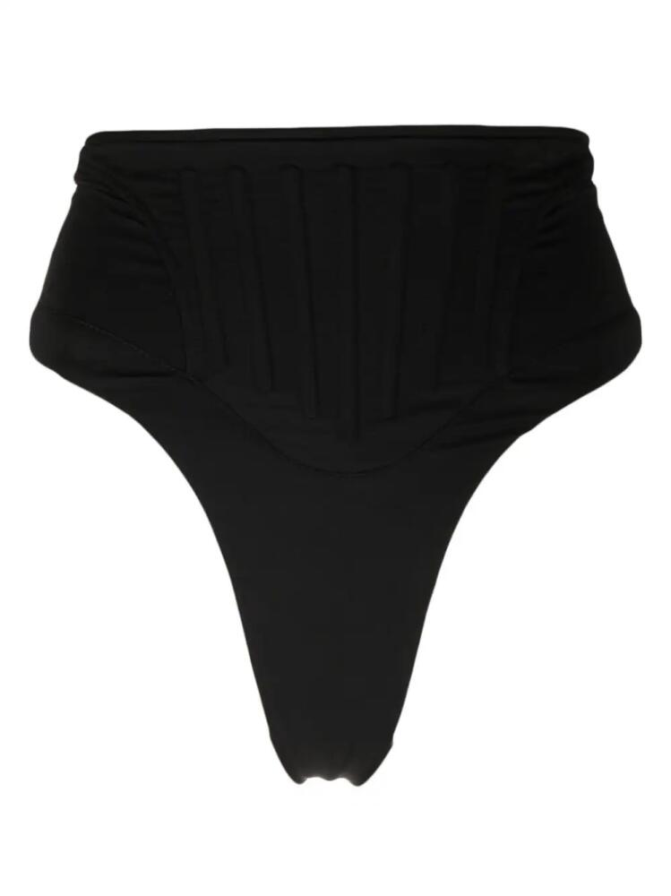 Mugler Corset high-waist bikini bottoms - Black Cover