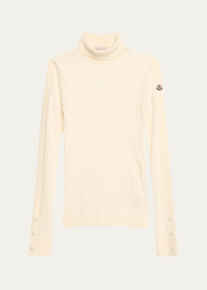 Moncler Wool Cashmere Blend Ribbed Turtleneck Cover