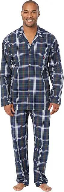 Polo Ralph Lauren Folded Woven Long Sleeve PJ Top PJ Pants (Carson Plaid/RL2000 Red Pony Print) Men's Pajama Sets Cover