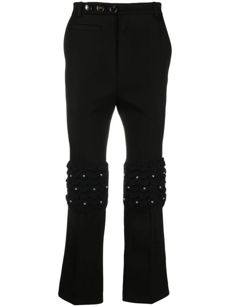 Namacheko cropped crystal-embellished flared trousers - Black Cover