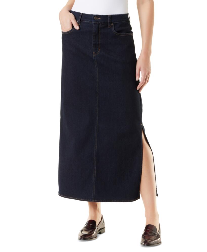 Gloria Vanderbilt Petite Denim Side-Slit Maxi Skirt - Rinse Royale Cover