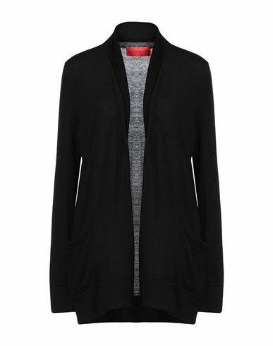 Wild Cashmere Woman Cardigan Black Silk, Cashmere Cover