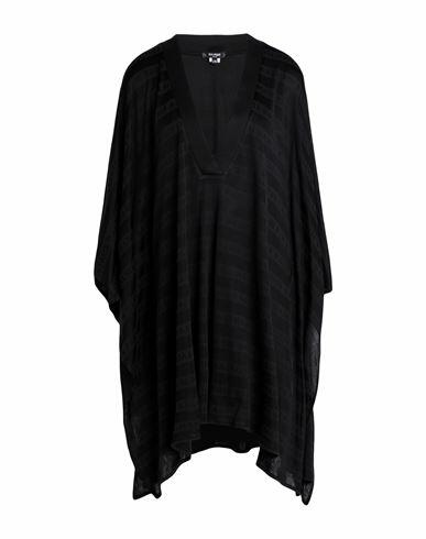 Balmain Woman Cover-up Black Viscose, Cotton Cover