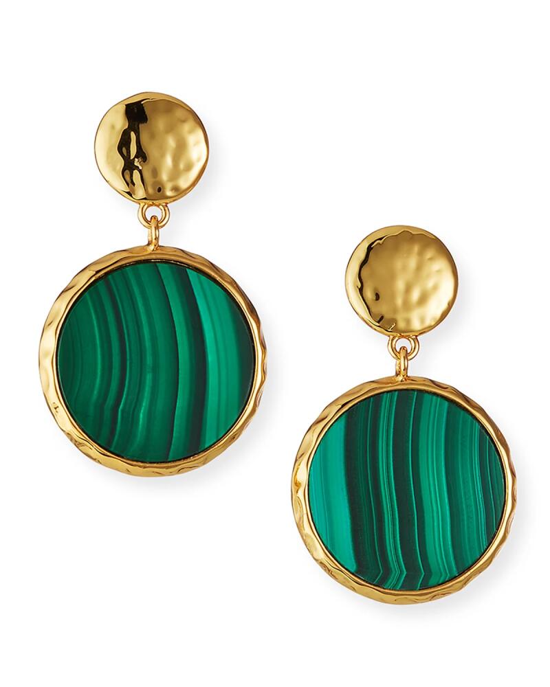 NEST Jewelry Malachite Bezel Disc Earrings Cover