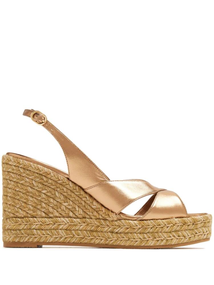 Stuart Weitzman Mirela II 80mm wedge espadrilles - Gold Cover