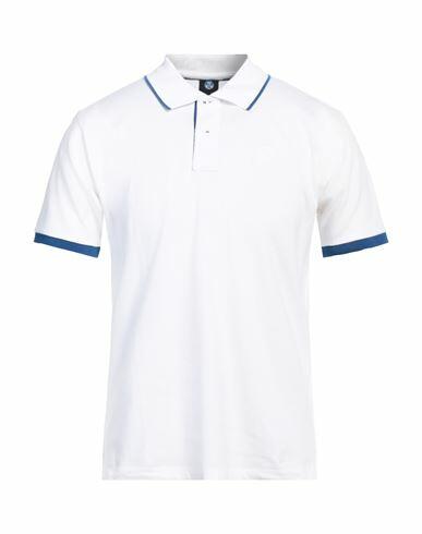 North Sails Man Polo shirt White Cotton, Elastane Cover