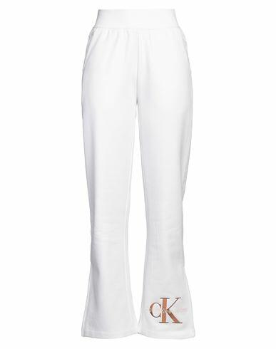 Calvin Klein Jeans Woman Pants White Cotton, Polyester Cover