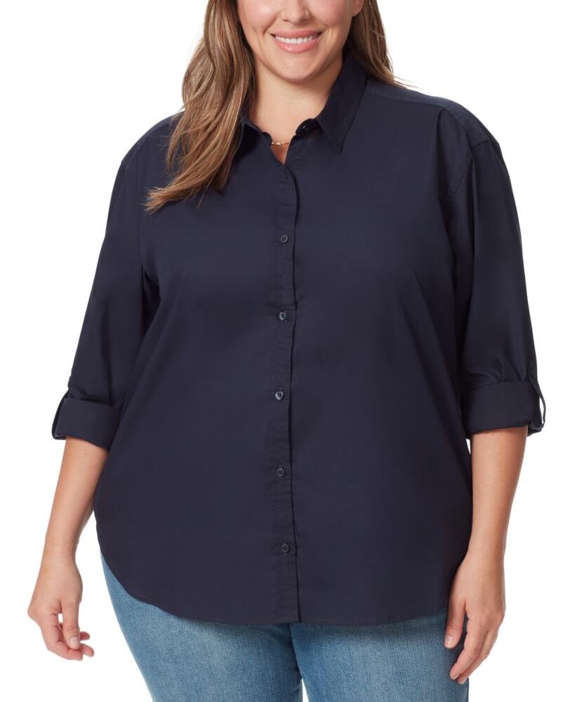 Gloria Vanderbilt Plus Size Amanda Shirt - Midnight Cover