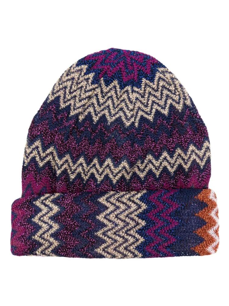 Missoni zig-zag knitted beanie - Pink Cover