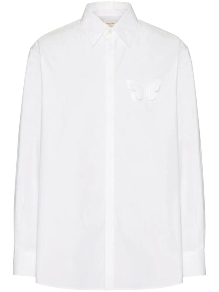 Valentino Garavani butterfly-appliqué cotton shirt - White Cover