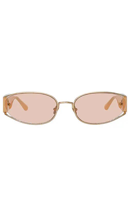 Linda Farrow Shelby Sunglasses in Peach Cover