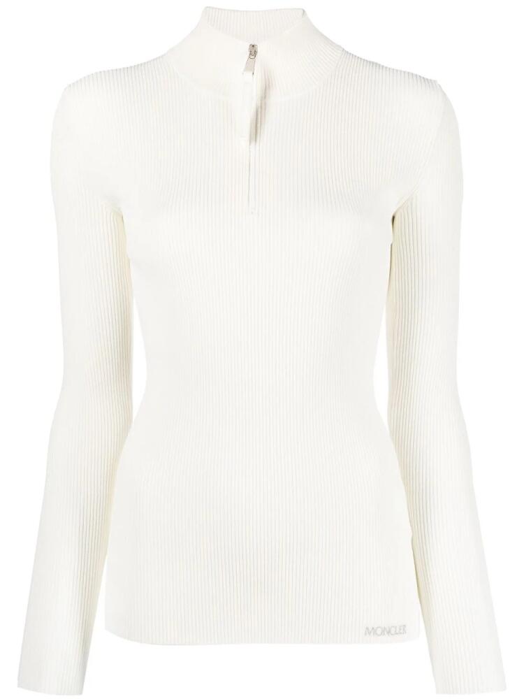 Moncler long-sleeve ribbed jumper - White Cover