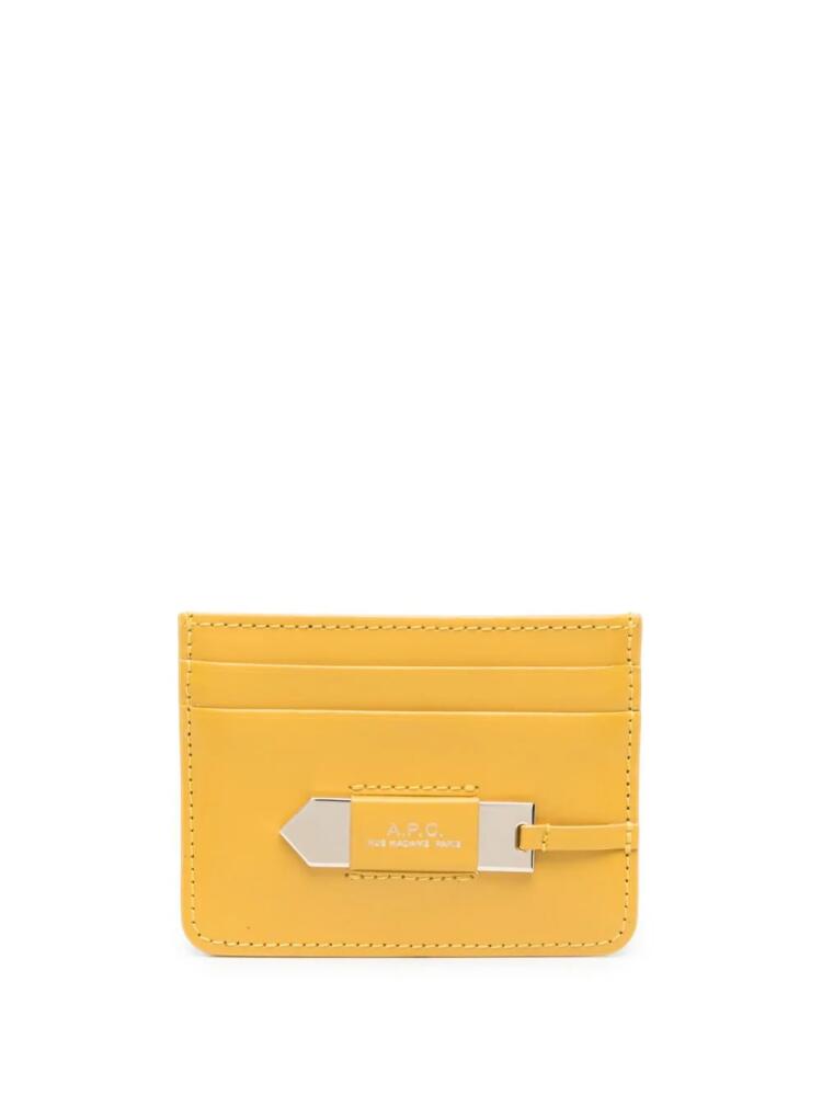 A.P.C. Charlotte logo-print cardholder - Yellow Cover