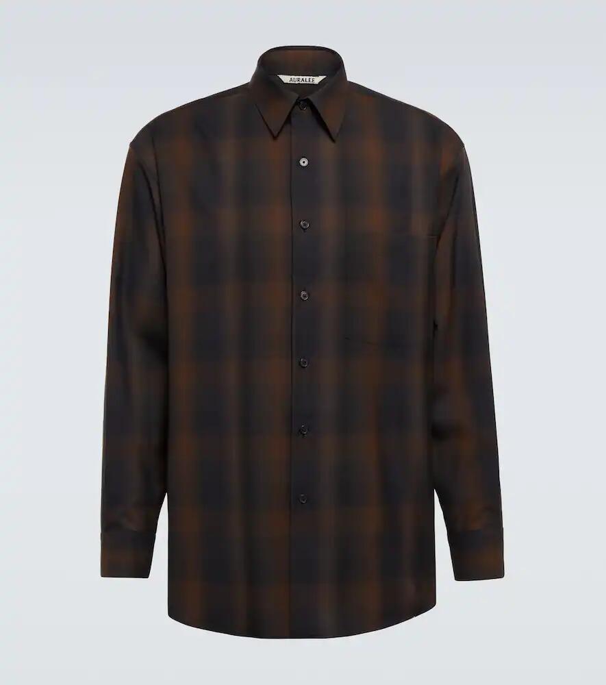 Auralee Checked wool shirt Cover