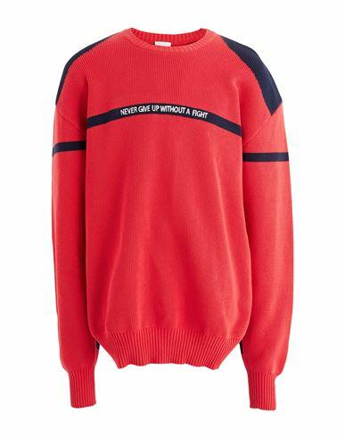 Vetements Man Sweater Red Cotton, Cashmere Cover