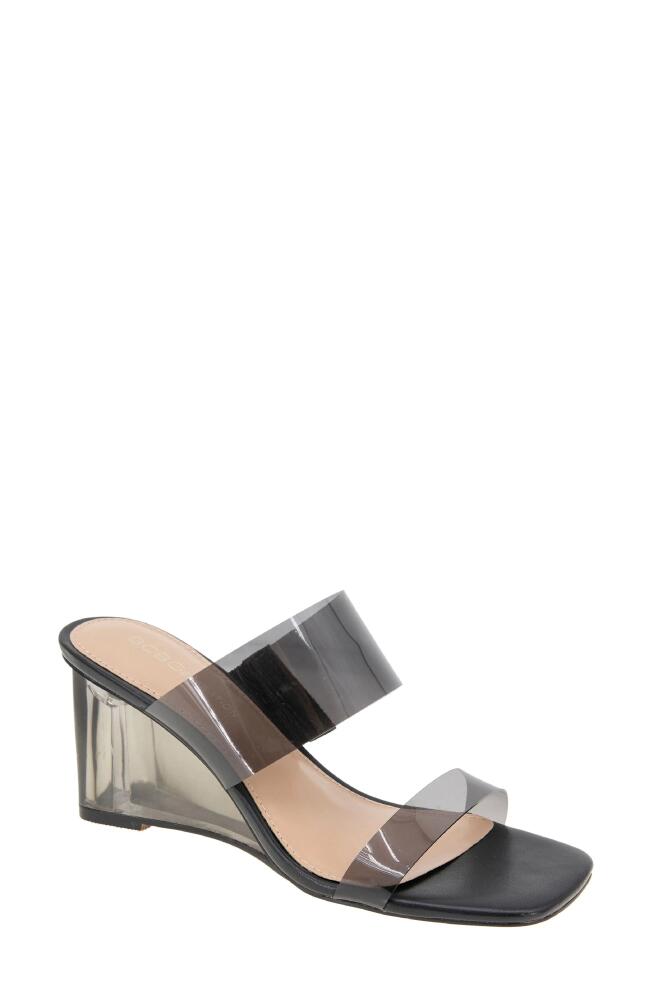 bcbg Lorie Wedge Slide Sandal in Smoke/Black Cover