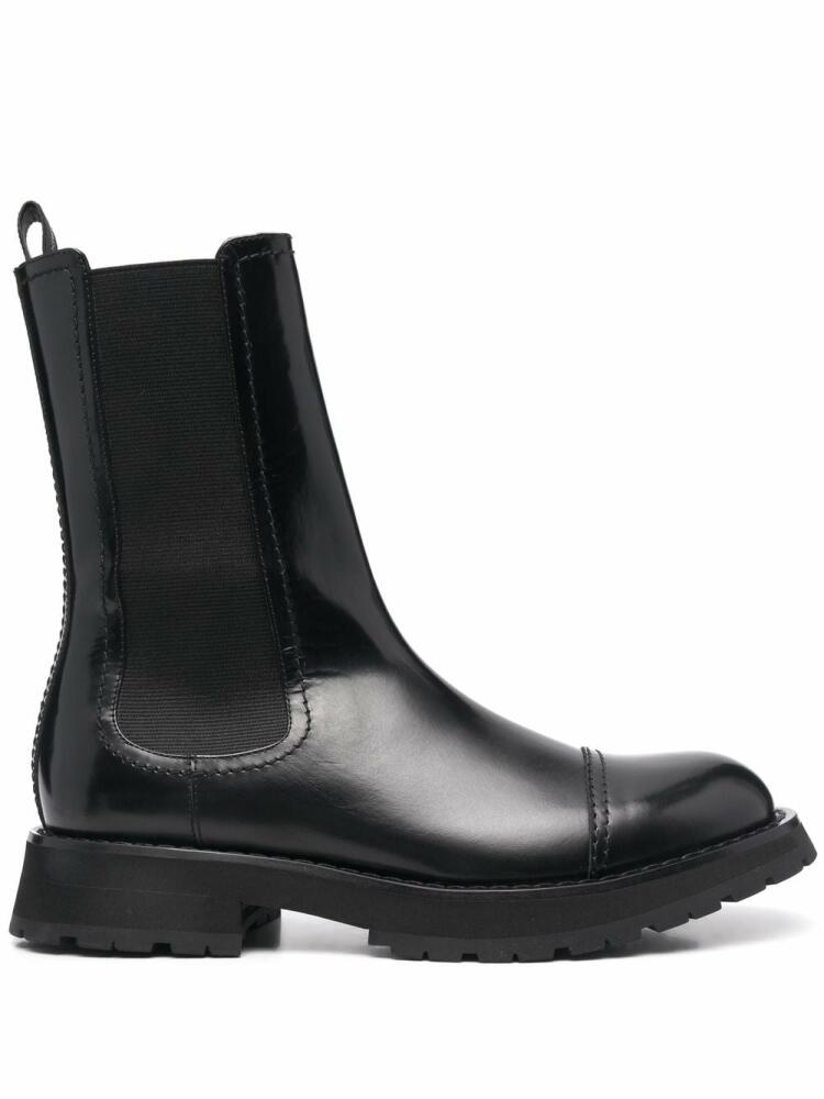 Alexander McQueen polished leather Chelsea boots - Black Cover