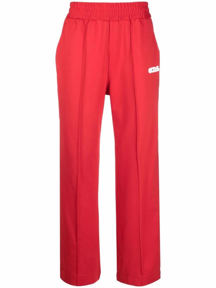 GCDS logo-print track pants - Red Cover