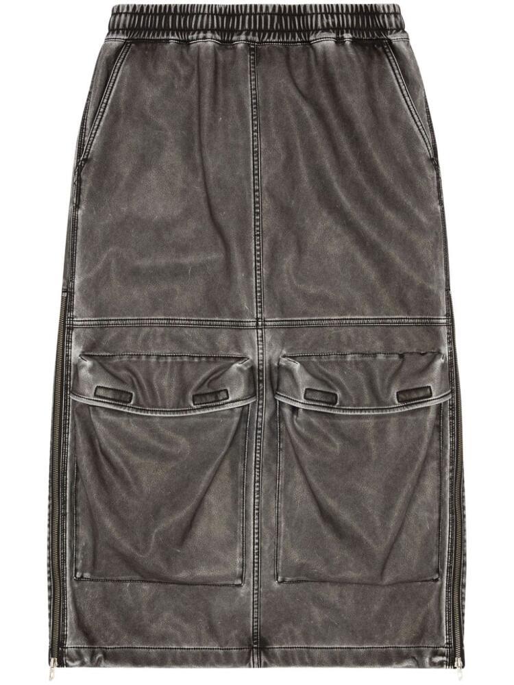 Diesel O-Dyssey-P1 denim midi skirt - Grey Cover