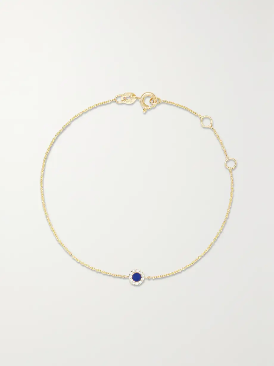 Diane Kordas - Evil Eye 18-karat Gold, Lapis Lazuli And Diamond Bracelet - Blue Cover