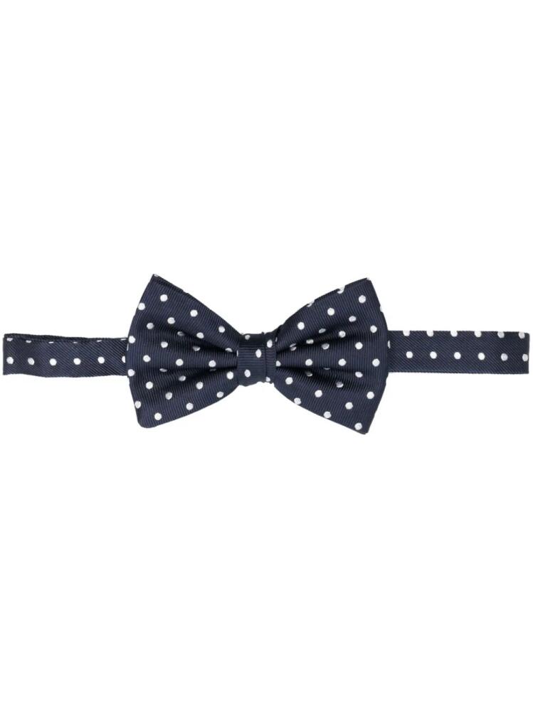 Lady Anne polka-dot silk bow tie - Blue Cover