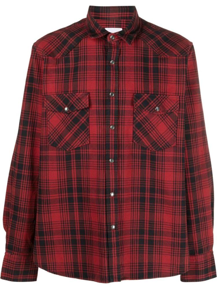 PT Torino check-pattern cotton shirt - Red Cover