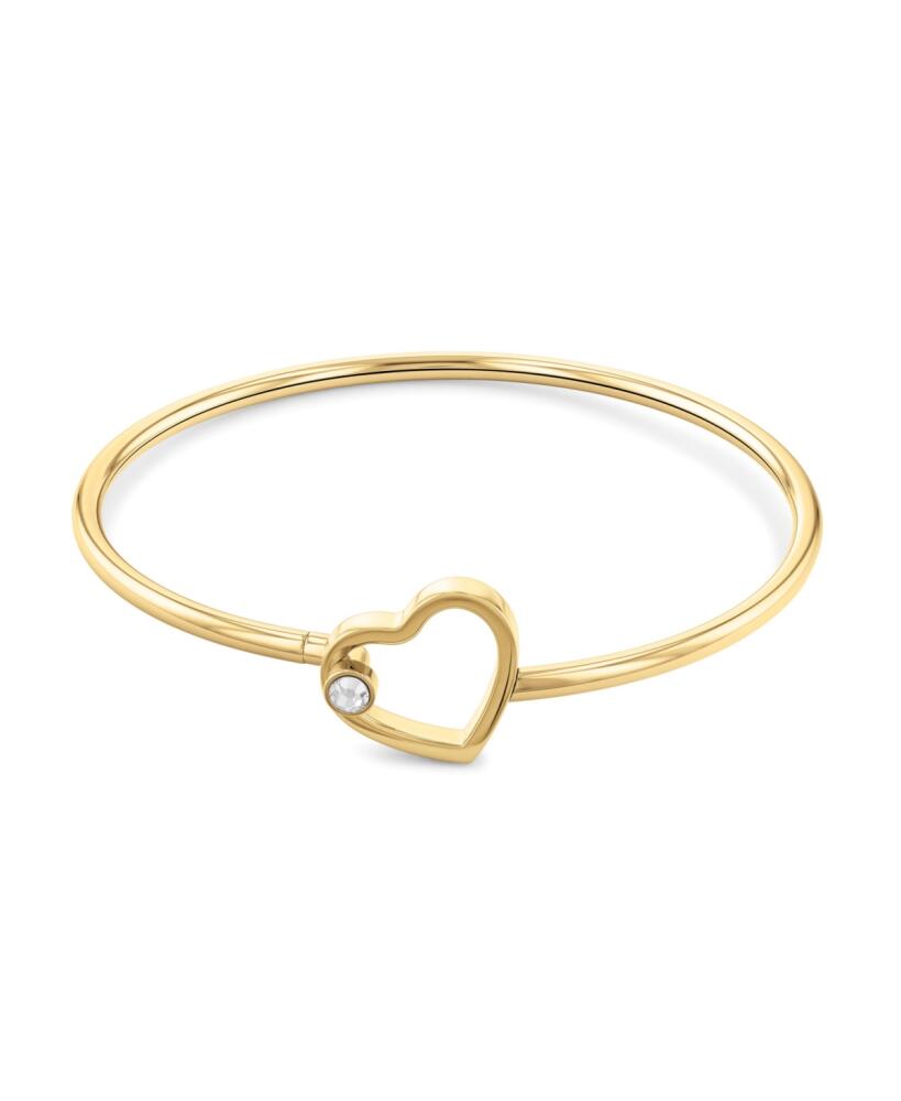 Tommy Hilfiger Open Heart Crystal Bangle - Gold Cover