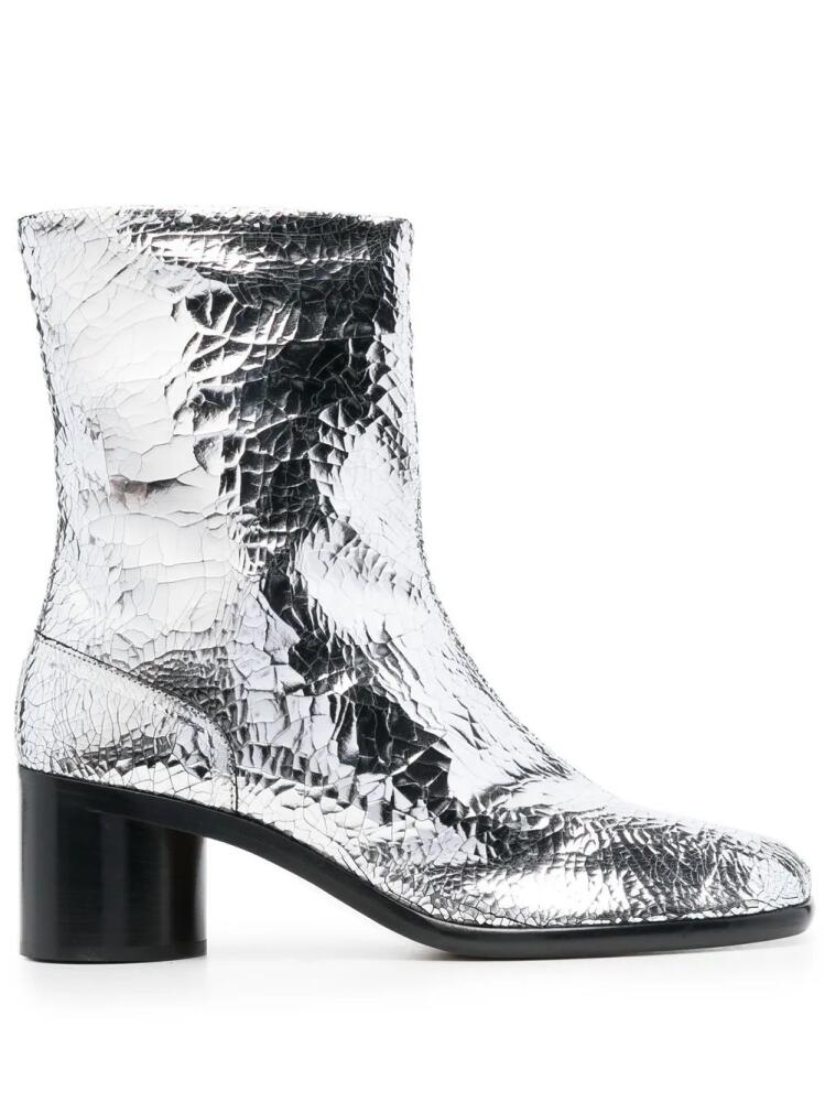 Maison Margiela Tabi 60mm mirror-effect ankle boots - Silver Cover