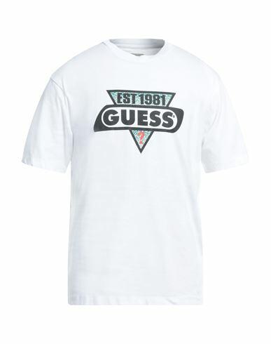 Guess Man T-shirt White Cotton Cover