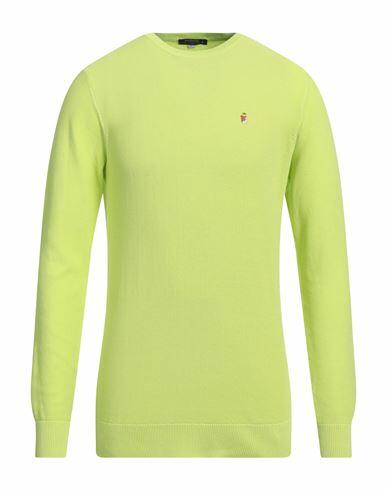 Avignon Man Sweater Acid green Cotton Cover