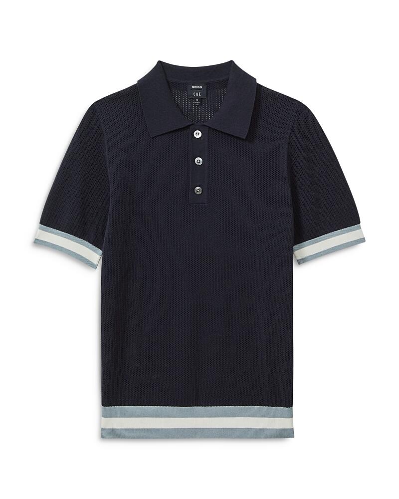 Reiss Quinn Striped Trim Polo Shirt Cover