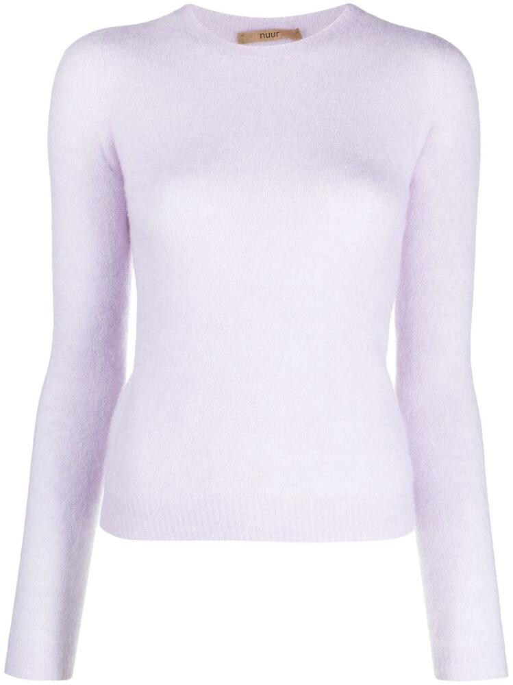 Nuur round-neck cashmere-blend jumper - Purple Cover