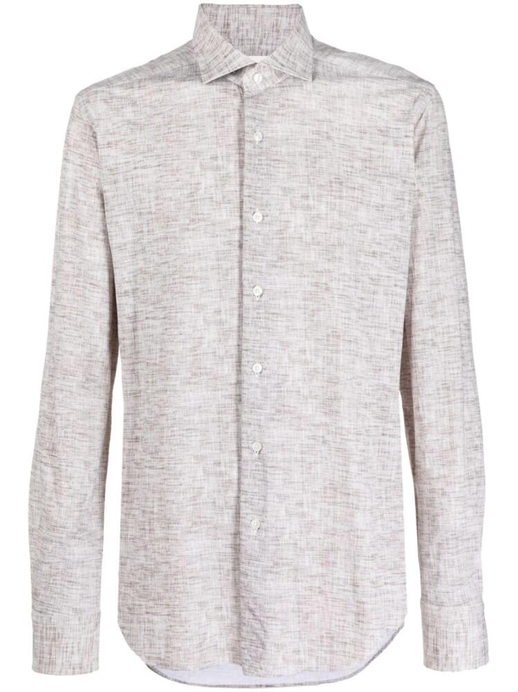 Xacus long-sleeve button-up shirt - Neutrals Cover