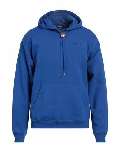 Versace Man Sweatshirt Blue Cotton, Viscose Cover