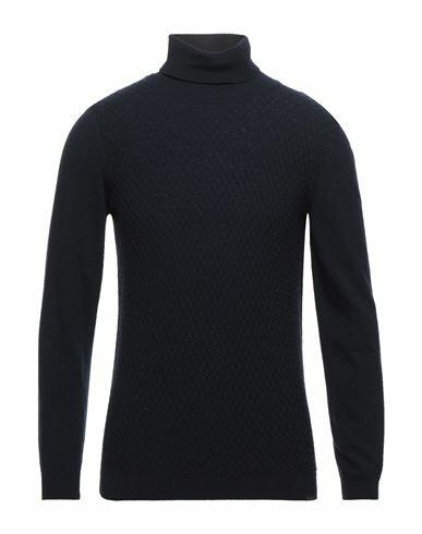 Brooksfield Man Turtleneck Midnight blue Polyamide, Viscose, Wool, Cashmere Cover