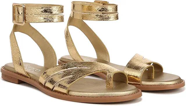 Franco Sarto Greene Ankle Strap Flat Sandals (Gold Metallic) Women's Sandals Cover