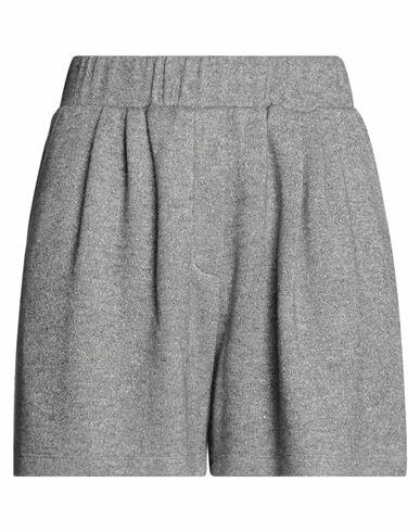 Gina Gorgeous Woman Shorts & Bermuda Shorts Grey Polyester, Viscose, Polyamide Cover