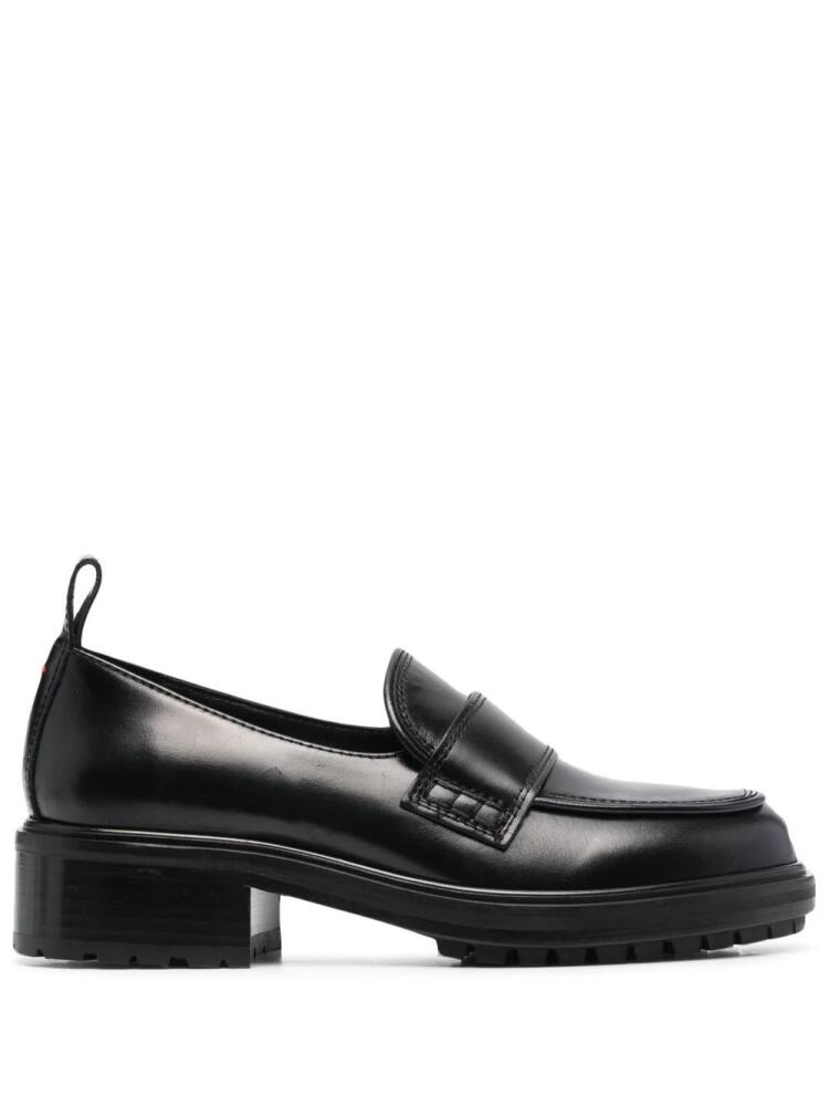 Aeyde penny-slot leather loafers - Black Cover