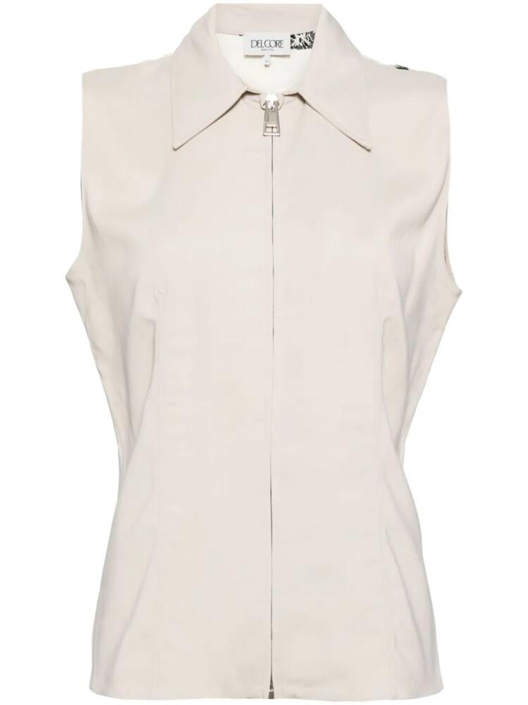 Del Core classic collar vest - Neutrals Cover