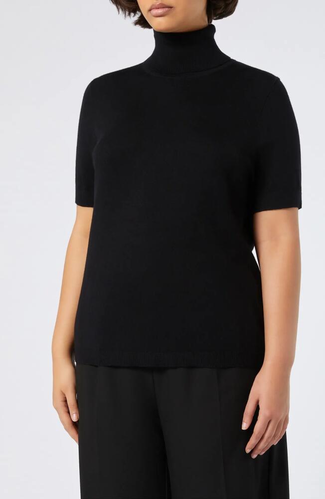 Marina Rinaldi Short Sleeve Turtleneck Sweater in Black Cover